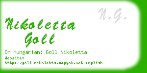 nikoletta goll business card